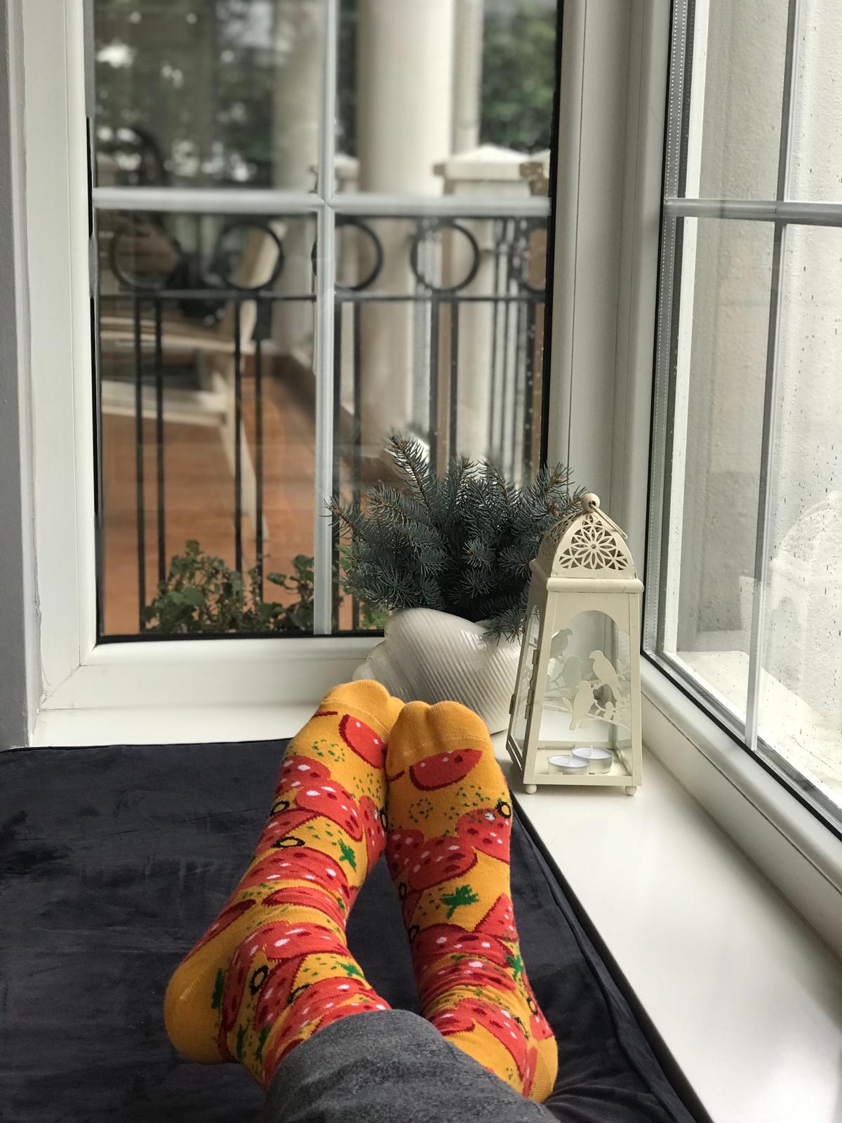 Pepperoni Pizza Slice Socks