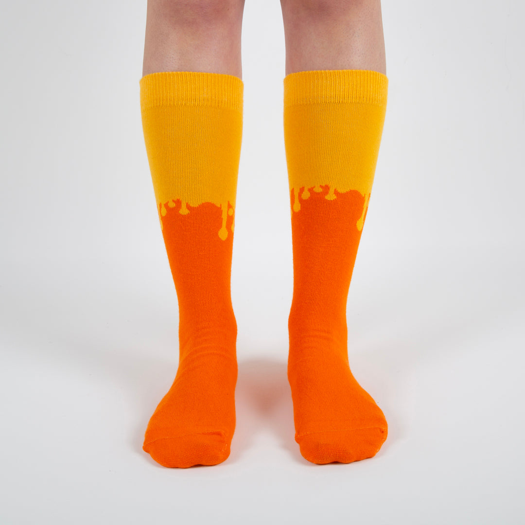 Orange Sorbet Ice Cream Socks
