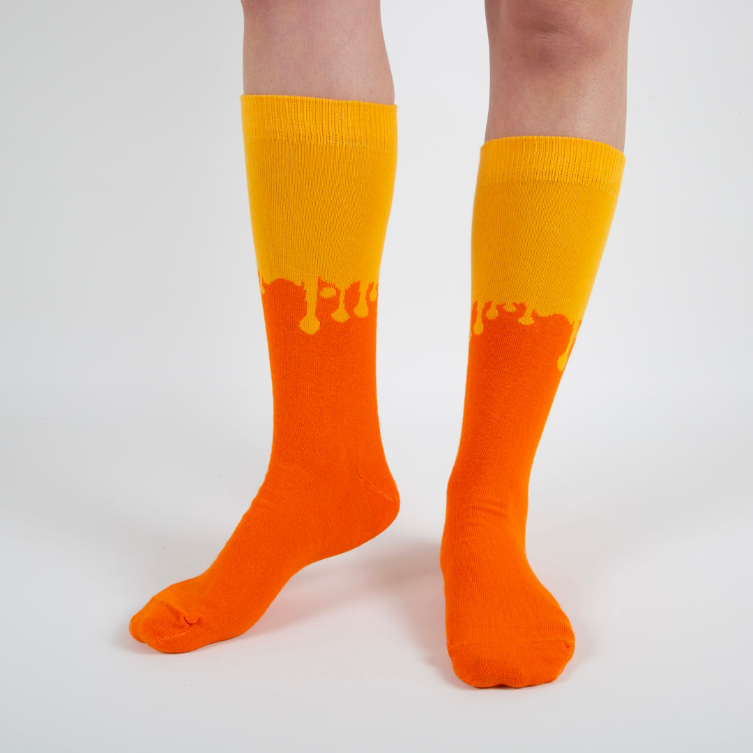 Orange Sorbet Ice Cream Socks