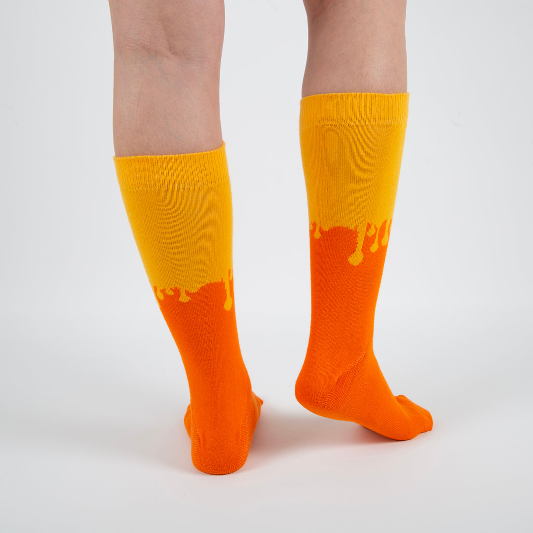 Orange Sorbet Ice Cream Socks
