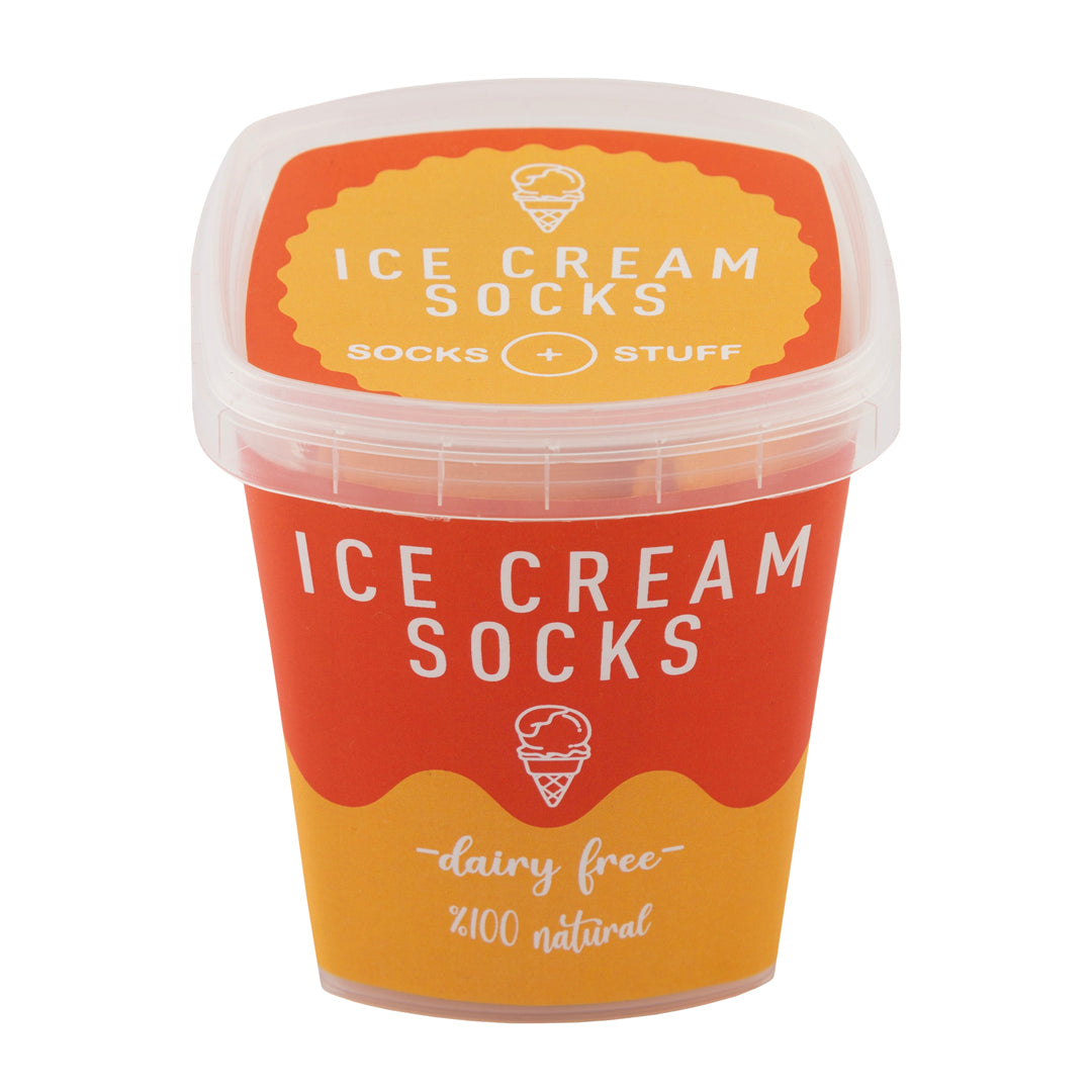 Orange Sorbet Ice Cream Socks