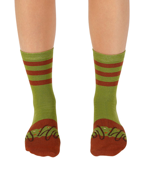 Pistachio Swirl Kids Doughnut Socks
