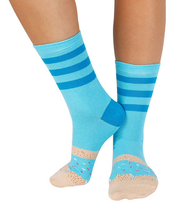 Blue Sprinkles Kids Doughnut Socks