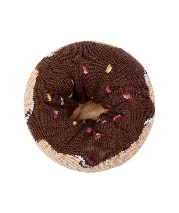 Chocolate Glazed Kids Doughnut Socks