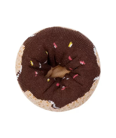 Chocolate Glazed Kids Doughnut Socks
