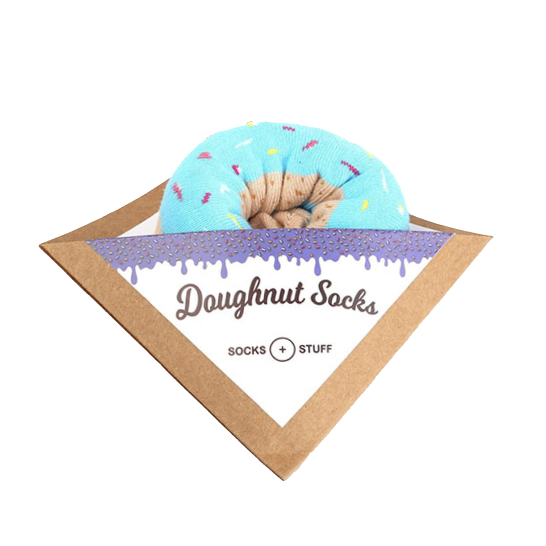 Blue Sprinkles Donut Socks