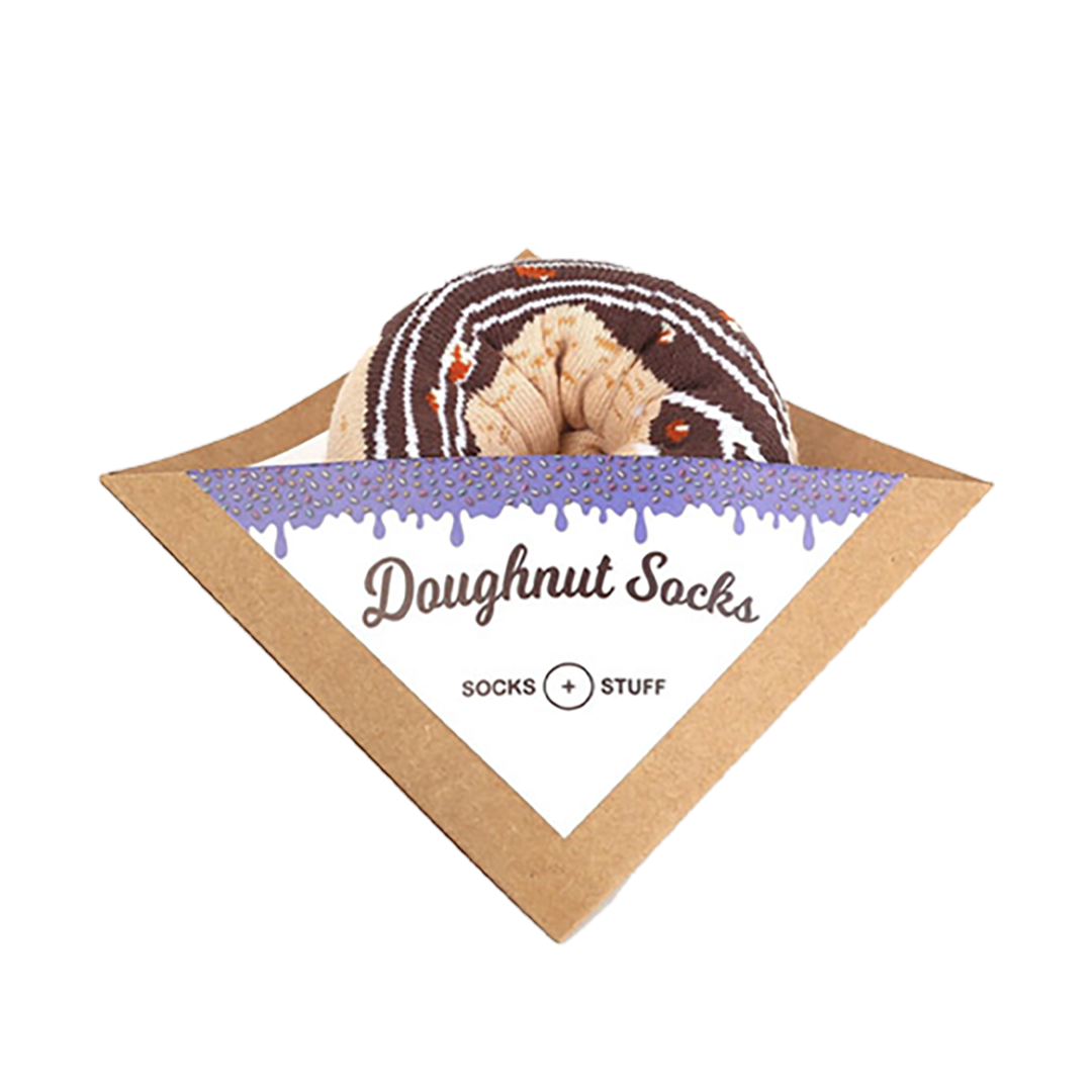 Chocolate Caramel Donut Socks