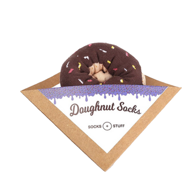 Chocolate Glazed Kids Doughnut Socks