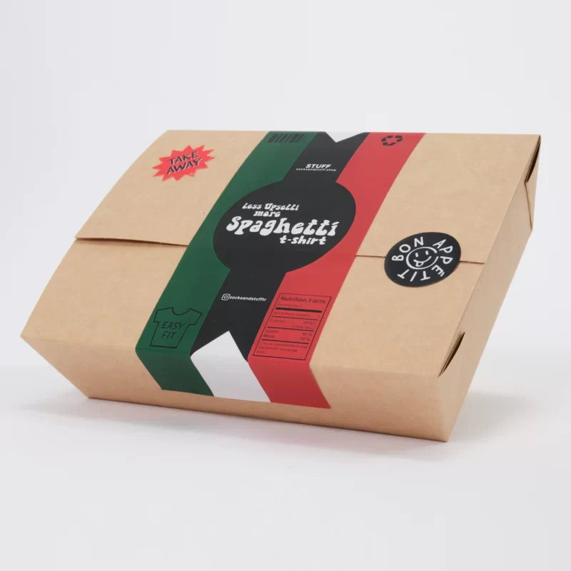 Gift Bundle Pack: 4 pair of Pepperoni pizza slices + Spaghetti t-shirt