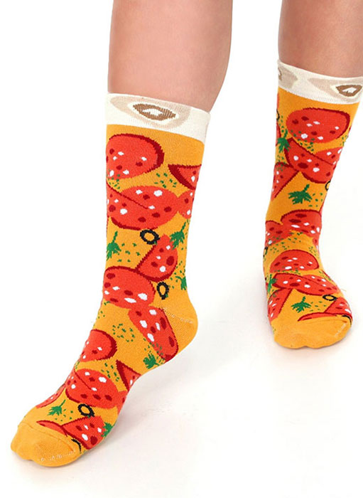 Pepperoni Pizza Slice Socks