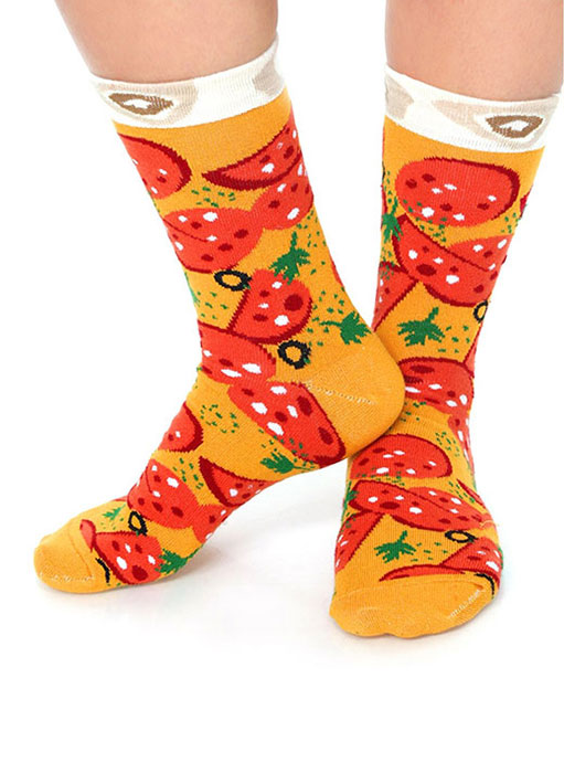 Gift Bundle Pack: 4 pair of Pepperoni pizza slices + Spaghetti t-shirt
