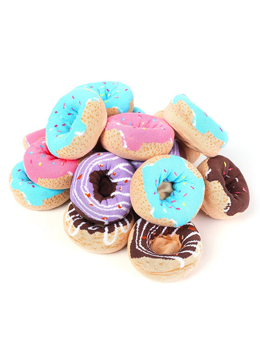 Chocolate Glazed Kids Doughnut Socks