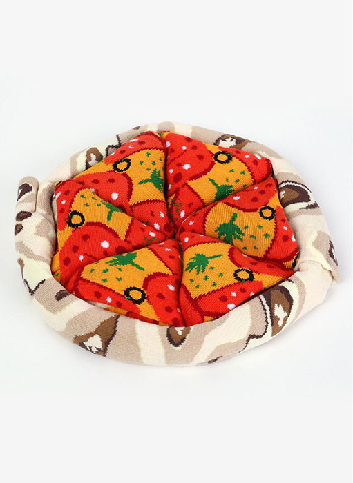 Gift Bundle Pack: 4 pair of Pepperoni pizza slices + Spaghetti t-shirt
