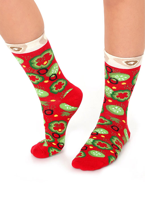 Veggie Pizza Slice Socks