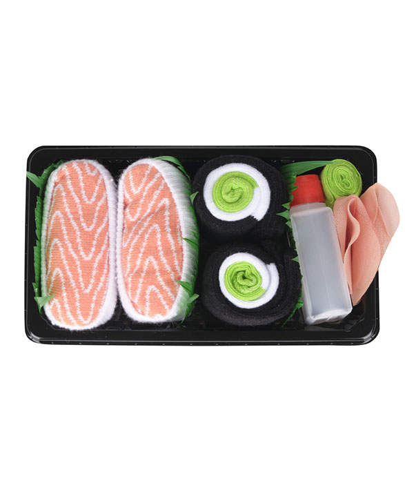 Kids Salmon Maki Sushi Socks Set